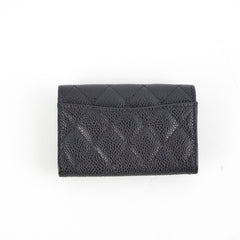 Chanel Flap Cardholder Caviar Black- Series 30