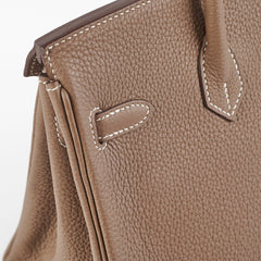 Hermes Birkin 25 Togo Etoupe Stamp D