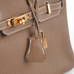 Hermes Birkin 25 Togo Etoupe Stamp D