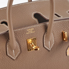 Hermes Birkin 25 Togo Etoupe Stamp D