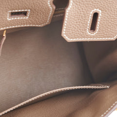 Hermes Birkin 25 Togo Etoupe Stamp D