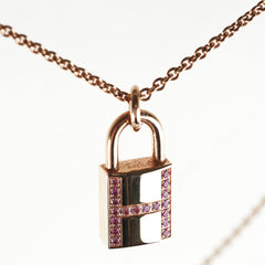 Hermes Cadenas Pendant Pink Sapphire