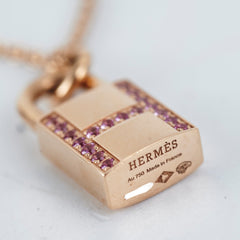 Hermes Cadenas Pendant Pink Sapphire