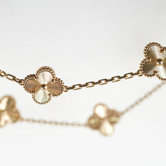 Van Cleef & Arpels VCA Vintage 10 Motifs Gold Guilloche Necklace 2024