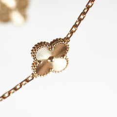Van Cleef & Arpels VCA Vintage 10 Motifs Gold Guilloche Necklace 2024