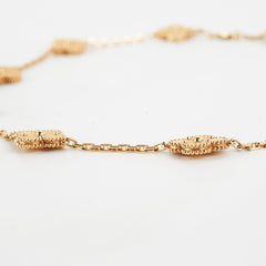 Van Cleef & Arpels VCA Vintage 10 Motifs Gold Guilloche Necklace 2024