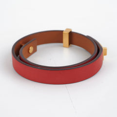 Hermes Mini Dog Bracelet Red T2