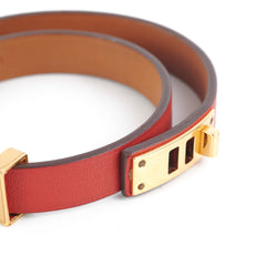 Hermes Mini Dog Bracelet Red T2