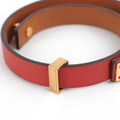 Hermes Mini Dog Bracelet Red T2
