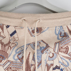 Hermes Skirt Beige/Blue Size 34