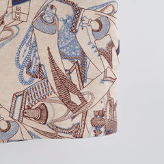 Hermes Skirt Beige/Blue Size 34