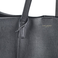 Saint Laurent East West Black Leather Shopping Shoulder Tote