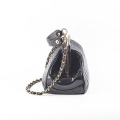 Chanel Mademoiselle Frame Patent Leather Bag Black