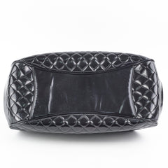 Chanel Mademoiselle Frame Patent Leather Bag Black
