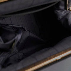 Chanel Mademoiselle Frame Patent Leather Bag Black