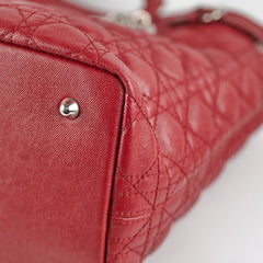Christian Dior Panarea Cannage Red Tote