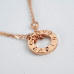 Cartier Love Necklace 2 Diamonds Rose Gold 2023