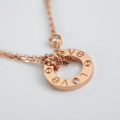 Cartier Love Necklace 2 Diamonds Rose Gold 2023