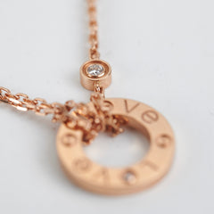 Cartier Love Necklace 2 Diamonds Rose Gold 2023