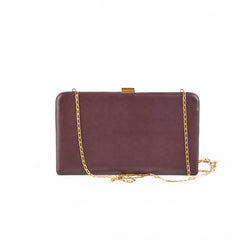 Celine Burgundy Wallet On Chain