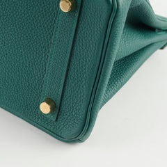 Hermes Birkin 25 Malachite C Stamp