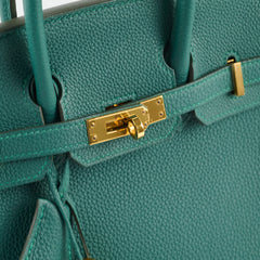 Hermes Birkin 25 Malachite C Stamp