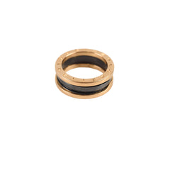 Bvlgari B.zero1 Two Band Ring Rose Gold / Black
