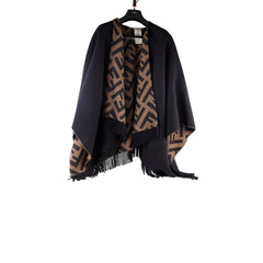 Fendi Wool Cashmere Poncho ONE SIZE