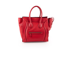 Celine Mini Luggage Red