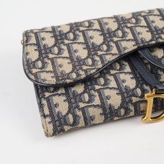 Christian Dior Small Oblique Saddle Chain Long Wallet On Chain