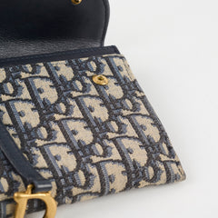 Christian Dior Small Oblique Saddle Chain Long Wallet On Chain