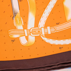 Hermes Silk Scarf Orange 20x 120cm