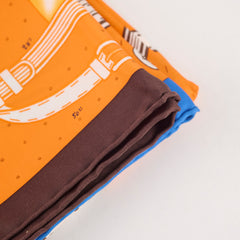 Hermes Silk Scarf Orange 20x 120cm