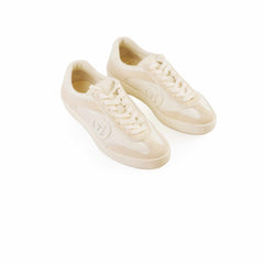Gucci G75 Suede/Mesh Sneakers Beige Size 37.5