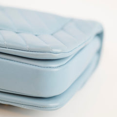 Chanel Medium Trendy CC Chevron Light Blue