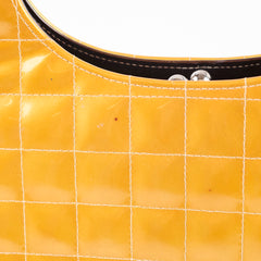 Chanel Kiss Vintage Patent Mustard Yellow / Brown Tote (6 Series)