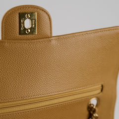 Chanel Medium Classic Flap Dark Beige Caviar 24k Gold - 10 Series (2005)