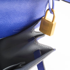 Hermes Kelly 28 Epsom Bi Colour Bleu Electrique - A Stamp