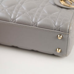 Christian Dior Lady Dior Mini Grey GHW