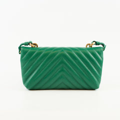 Chanel Green Chevron Mini Flap 26 Series