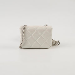 Chanel Bow Strap Micro Belt Bag on Chain Iridescent Pearl
