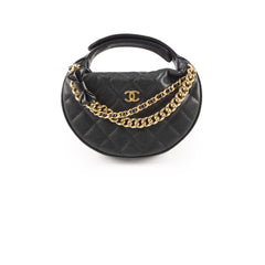 Chanel Black Caviar Bow Pouch (Microchipped)