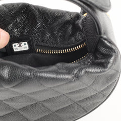 Chanel Black Caviar Bow Pouch (Microchipped)