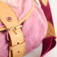 Louis Vuitton Sunshine Monogram Pink Denim Hobo Shoulder