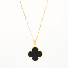 34824. Van Cleef & Arpels Magic Alhambra Long Necklace 1 Motif Onyx