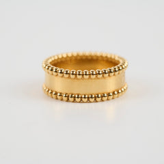 Van Cleef & Arpels Perlee Ring Yellow Gold Size 55