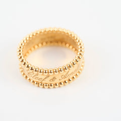 Van Cleef & Arpels Perlee Ring Yellow Gold Size 55