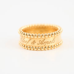Van Cleef & Arpels Perlee Ring Yellow Gold Size 55