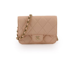 Chanel 23S Micro Wallet on Chain Beige