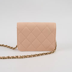 Chanel 23S Micro Wallet on Chain Beige